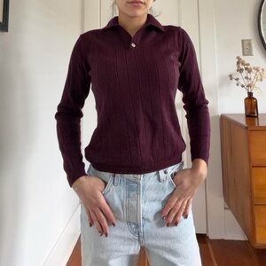 Versus Versace maroon long sleeve top